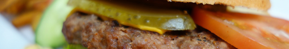 Eating American (Traditional) Burger Hot Dog at All About Burger restaurant in Arlington, VA.
